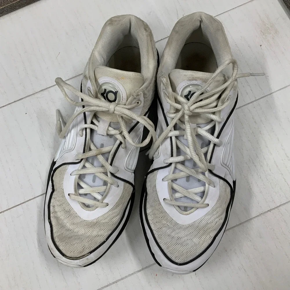 Nike KD 16 Basketball Shoes White Black Mens Size 12 Sneakers‎